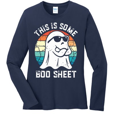 This Is Some Boo Sheet Halloween Ghost Funny Gifts Ladies Long Sleeve Shirt