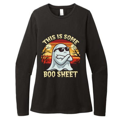 This Is Some Boo Sheet Ghost Retro Halloween Funny Halloween Womens CVC Long Sleeve Shirt