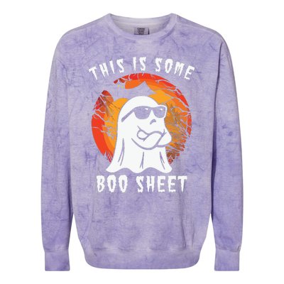 This Is Some Boo Sheet Halloween Ghost Funny Gifts Colorblast Crewneck Sweatshirt