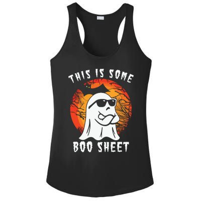 This Is Some Boo Sheet Halloween Ghost Funny Gifts Ladies PosiCharge Competitor Racerback Tank