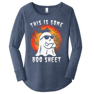 This Is Some Boo Sheet Halloween Ghost Funny Gifts Women's Perfect Tri Tunic Long Sleeve Shirt