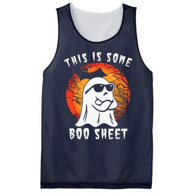 This Is Some Boo Sheet Halloween Ghost Funny Gifts Mesh Reversible Basketball Jersey Tank