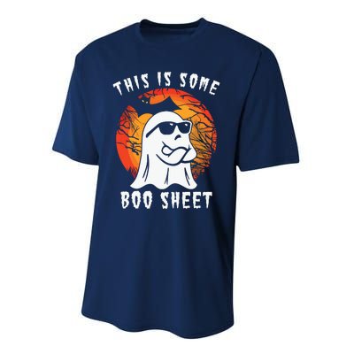 This Is Some Boo Sheet Halloween Ghost Funny Gifts Performance Sprint T-Shirt