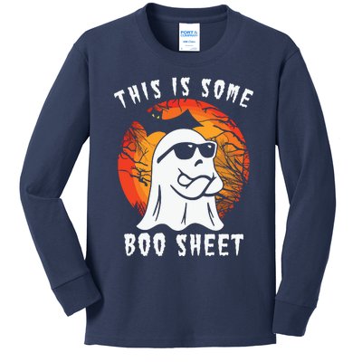 This Is Some Boo Sheet Halloween Ghost Funny Gifts Kids Long Sleeve Shirt