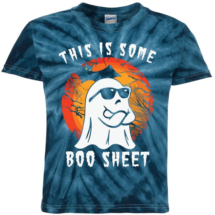 This Is Some Boo Sheet Halloween Ghost Funny Gifts Kids Tie-Dye T-Shirt