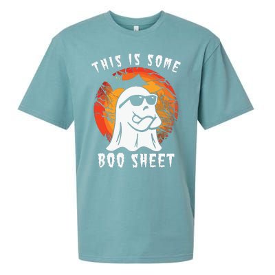 This Is Some Boo Sheet Halloween Ghost Funny Gifts Sueded Cloud Jersey T-Shirt