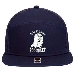 This Is Some Boo Sheet Halloween Ghost Funny 7 Panel Mesh Trucker Snapback Hat