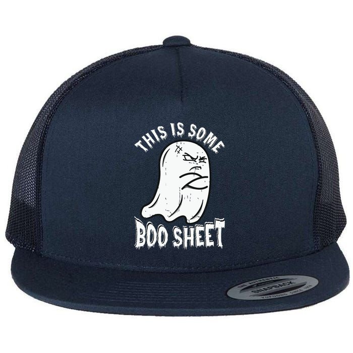 This Is Some Boo Sheet Halloween Ghost Funny Flat Bill Trucker Hat