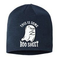 This Is Some Boo Sheet Halloween Ghost Funny Sustainable Beanie