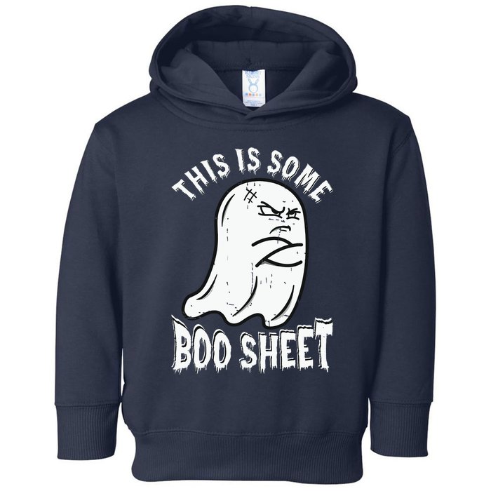 This Is Some Boo Sheet Halloween Ghost Funny Toddler Hoodie