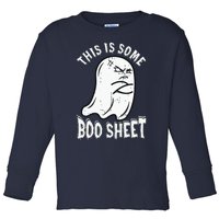 This Is Some Boo Sheet Halloween Ghost Funny Toddler Long Sleeve Shirt