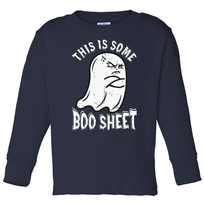 This Is Some Boo Sheet Halloween Ghost Funny Toddler Long Sleeve Shirt