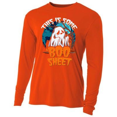 This Is Some Boo Sheet Ghost Halloween Costume Cooling Performance Long Sleeve Crew