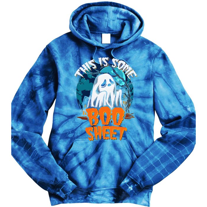 This Is Some Boo Sheet Ghost Halloween Costume Tie Dye Hoodie