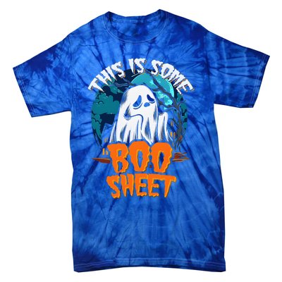 This Is Some Boo Sheet Ghost Halloween Costume Tie-Dye T-Shirt