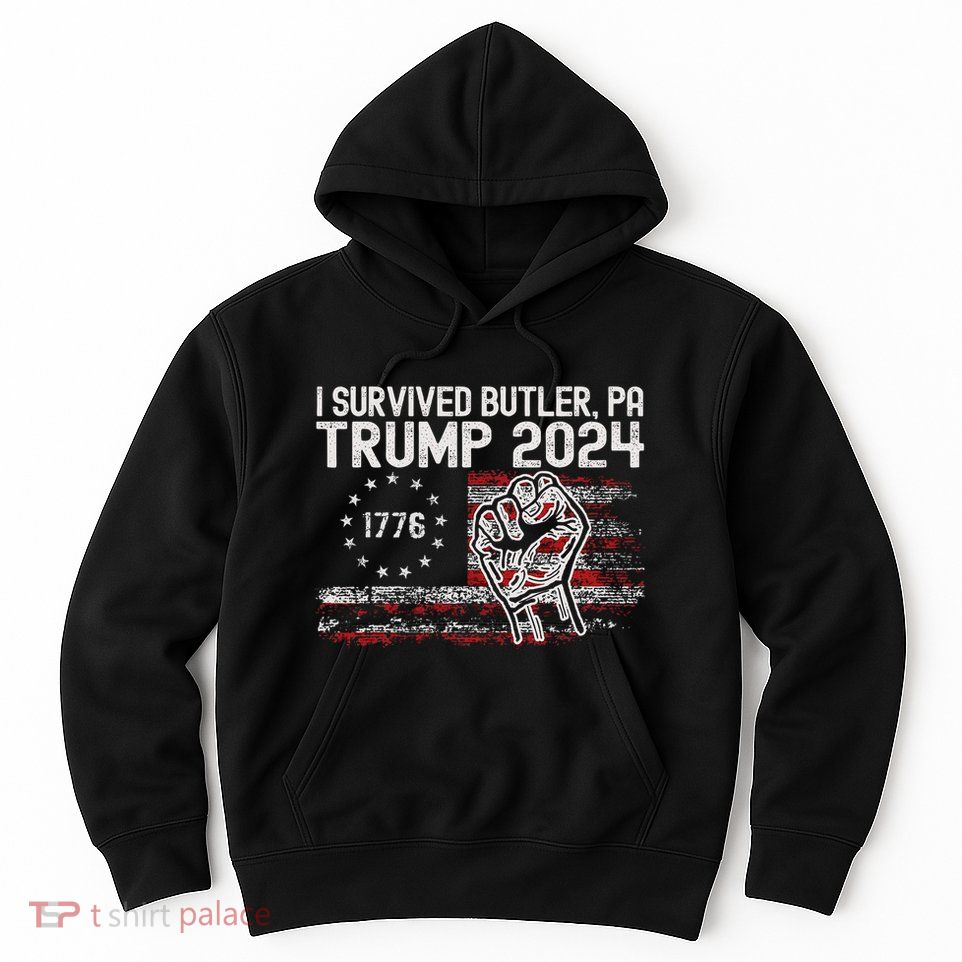 Trump I Survived Trump Rally Butler Pa Shooting Ear Hoodie