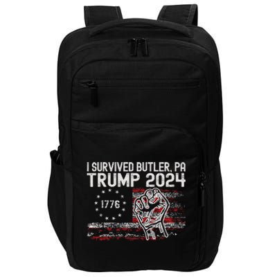 Trump I Survived Trump Rally Butler Pa Shooting Ear Impact Tech Backpack