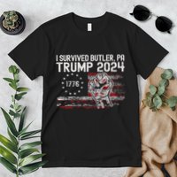 Trump I Survived Trump Rally Butler Pa Shooting Ear Premium T-Shirt