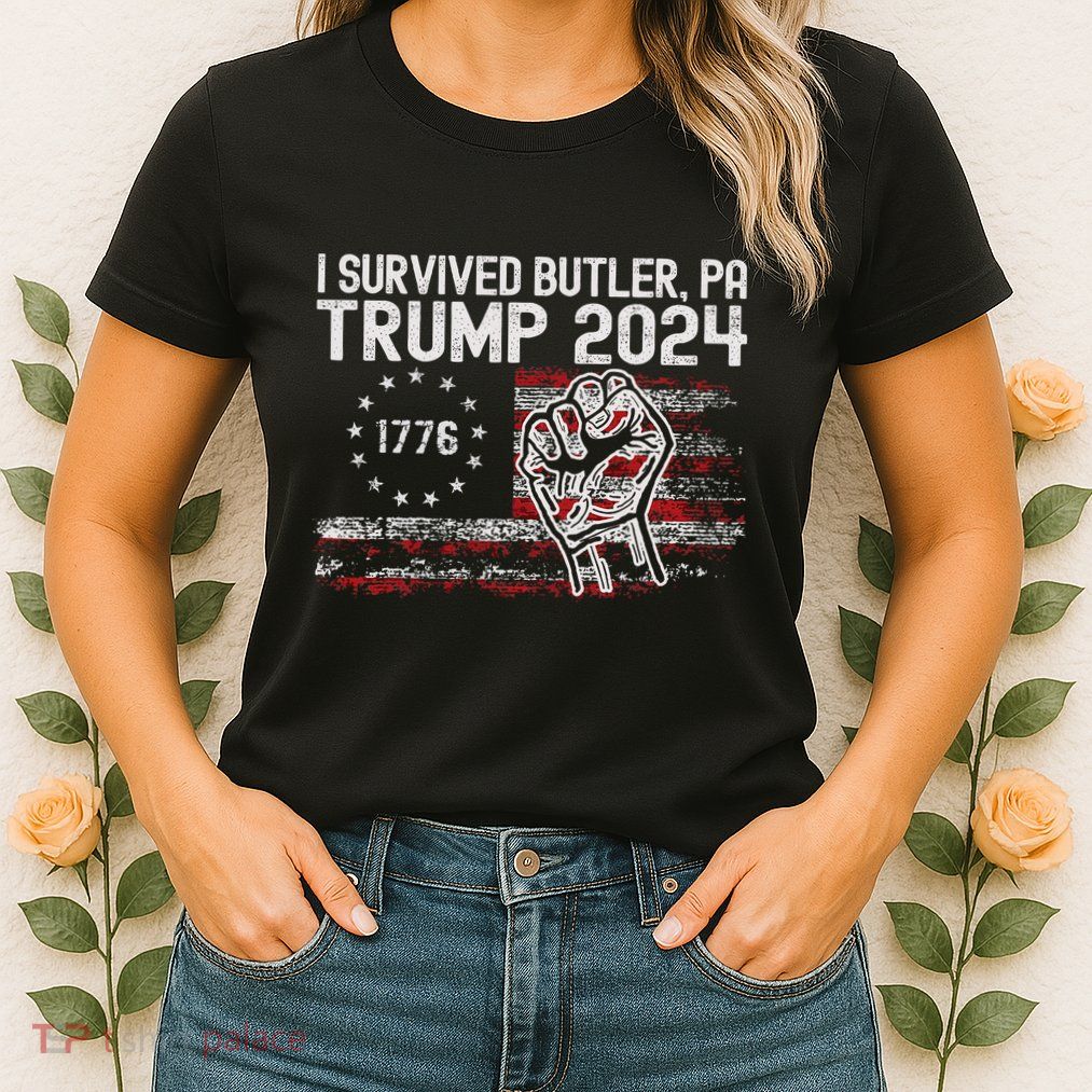 Trump I Survived Trump Rally Butler Pa Shooting Ear Womens T-Shirt