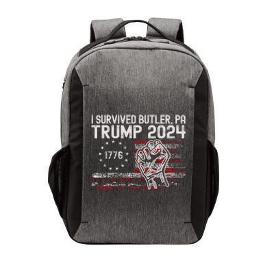 Trump I Survived Trump Rally Butler Pa Shooting Ear Vector Backpack