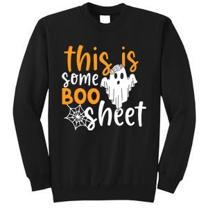 This Is Some Boo Sheet Shirts Funny Halloween Ghost Spooky Tall Sweatshirt