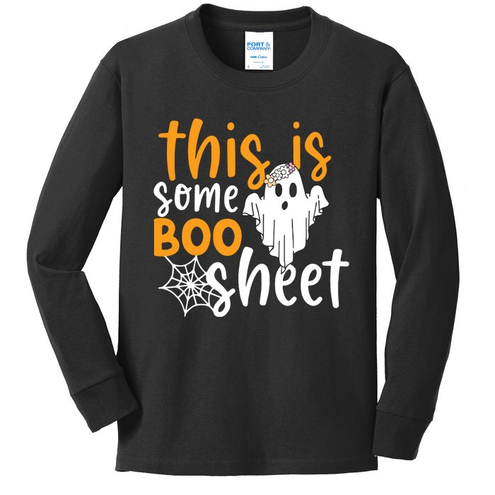 This Is Some Boo Sheet Shirts Funny Halloween Ghost Spooky Kids Long Sleeve Shirt