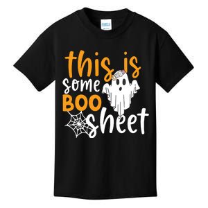 This Is Some Boo Sheet Shirts Funny Halloween Ghost Spooky Kids T-Shirt