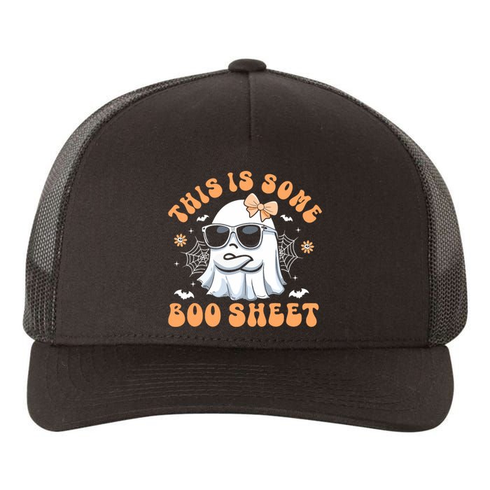 This Is Some Boo Sheet Women Cute Ghost Halloween Yupoong Adult 5-Panel Trucker Hat