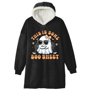 This Is Some Boo Sheet Women Cute Ghost Halloween Hooded Wearable Blanket