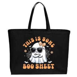 This Is Some Boo Sheet Women Cute Ghost Halloween Cotton Canvas Jumbo Tote