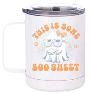 This Is Some Boo Sheet Women Cute Ghost Halloween 12 oz Stainless Steel Tumbler Cup