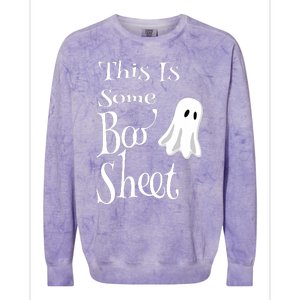 This Is Some Boo Sheet Funny Halloween Pun Design Ghost Gift Colorblast Crewneck Sweatshirt