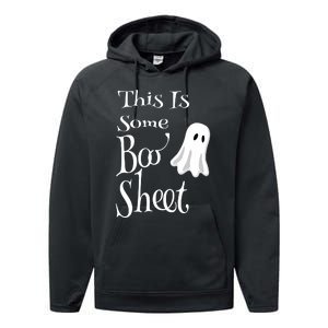 This Is Some Boo Sheet Funny Halloween Pun Design Ghost Gift Performance Fleece Hoodie