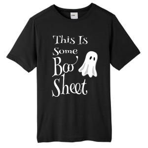 This Is Some Boo Sheet Funny Halloween Pun Design Ghost Gift Tall Fusion ChromaSoft Performance T-Shirt