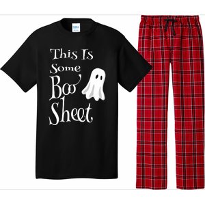 This Is Some Boo Sheet Funny Halloween Pun Design Ghost Gift Pajama Set