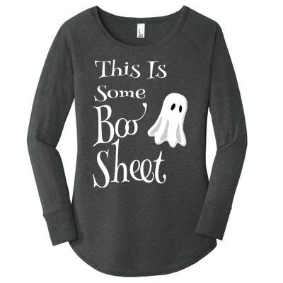 This Is Some Boo Sheet Funny Halloween Pun Design Ghost Gift Women's Perfect Tri Tunic Long Sleeve Shirt