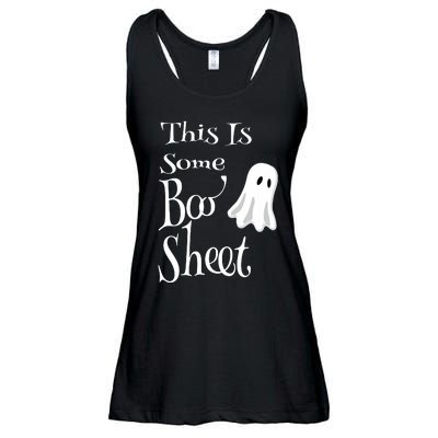 This Is Some Boo Sheet Funny Halloween Pun Design Ghost Gift Ladies Essential Flowy Tank