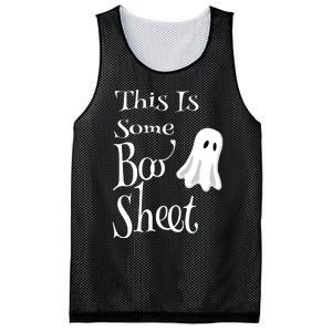 This Is Some Boo Sheet Funny Halloween Pun Design Ghost Gift Mesh Reversible Basketball Jersey Tank