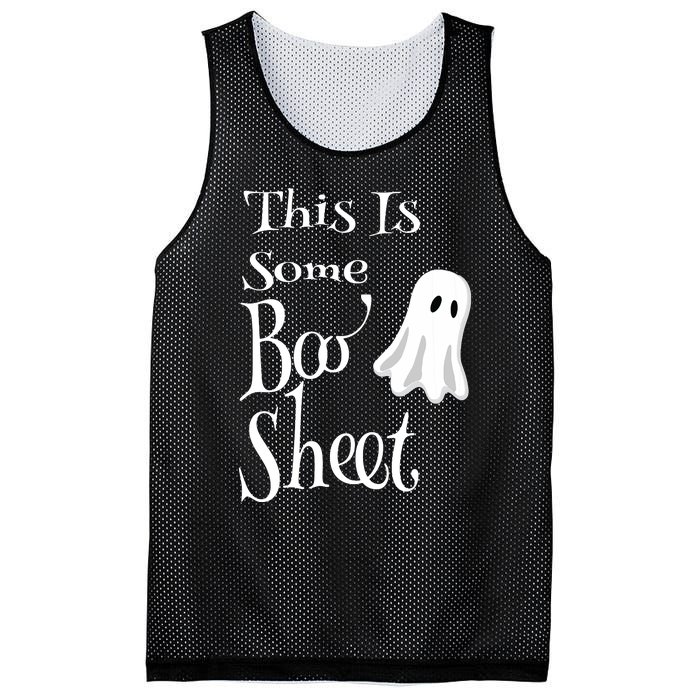 This Is Some Boo Sheet Funny Halloween Pun Design Ghost Gift Mesh Reversible Basketball Jersey Tank