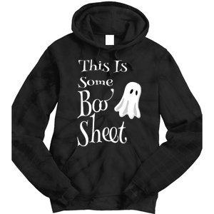 This Is Some Boo Sheet Funny Halloween Pun Design Ghost Gift Tie Dye Hoodie