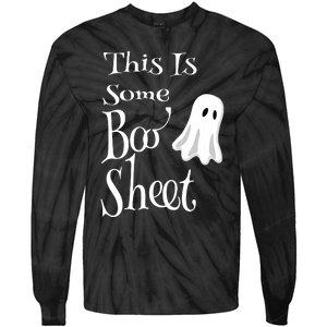 This Is Some Boo Sheet Funny Halloween Pun Design Ghost Gift Tie-Dye Long Sleeve Shirt