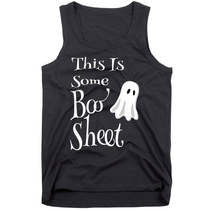 This Is Some Boo Sheet Funny Halloween Pun Design Ghost Gift Tank Top