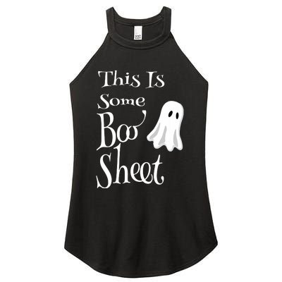 This Is Some Boo Sheet Funny Halloween Pun Design Ghost Gift Women's Perfect Tri Rocker Tank