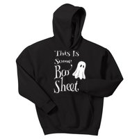 This Is Some Boo Sheet Funny Halloween Pun Design Ghost Gift Kids Hoodie