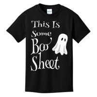 This Is Some Boo Sheet Funny Halloween Pun Design Ghost Gift Kids T-Shirt