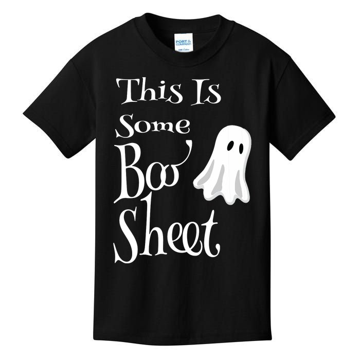 This Is Some Boo Sheet Funny Halloween Pun Design Ghost Gift Kids T-Shirt