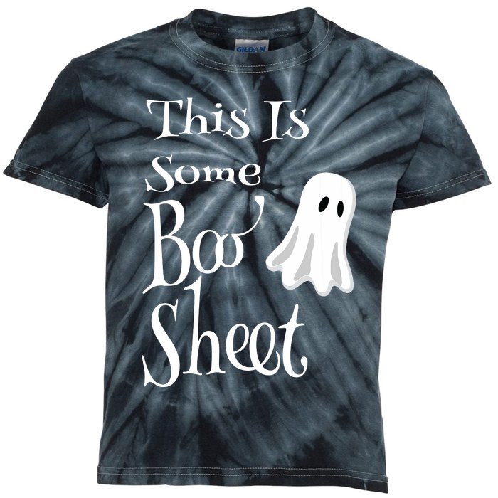 This Is Some Boo Sheet Funny Halloween Pun Design Ghost Gift Kids Tie-Dye T-Shirt