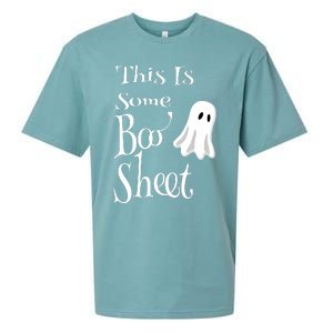 This Is Some Boo Sheet Funny Halloween Pun Design Ghost Gift Sueded Cloud Jersey T-Shirt