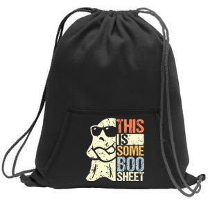 This Is Some Boo Sheet Ghost Retro Halloween Costume Sweatshirt Cinch Pack Bag