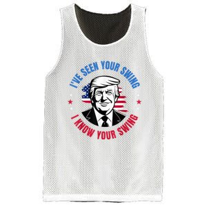 Trump IVe Seen Your Swing I Know Your Swing Funny Election Mesh Reversible Basketball Jersey Tank